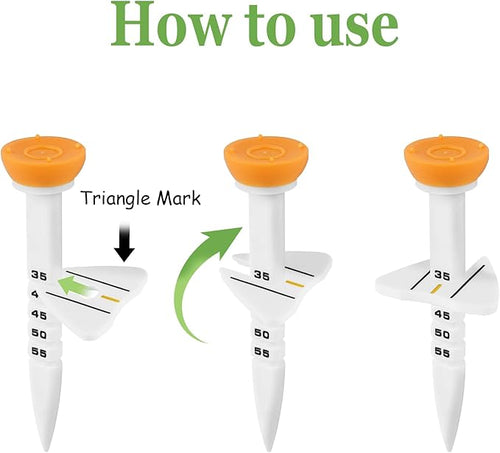 12PC Golf Tees with Adjustable Height Markers, Multi - Color Golf Accessories for Accuracy & Precision Improvement