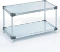 Omega 2-Tier Solid Galvanized Shelves, 24" Deep x 72" Wide x 14" HighHeavy Duty Storage Rack, Shelving Unit, NSF Certified, Ideal for Kitchen Garage Office Restaurant Warehouse 800-lb Weight Capacity