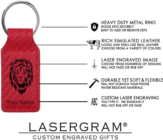 LaserGram Rectangle Keychain, Disc Golf, Personalized Engraving Included