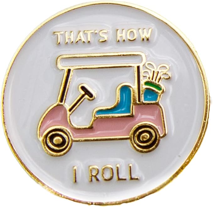 Birdie Girl Women's Golf Ball Marker Hat Clip, Magnetic Golf Ball Marker, Golf Bag Accessories