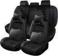 Leather Car Seat Covers for Volkswagen Golf SportWagen 2015-2019,Waterproof Soft Seat Covers,Interior Accessories Seat Covers Protector Airbag Compatible(5pcs Black Luxury)
