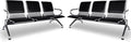 kinbor PU Leather Waiting Room Chairs - Waiting Bench Seating Lobby Chairs for Airport, Bank, Hospital, Salon, Barbershop (Set of 2)