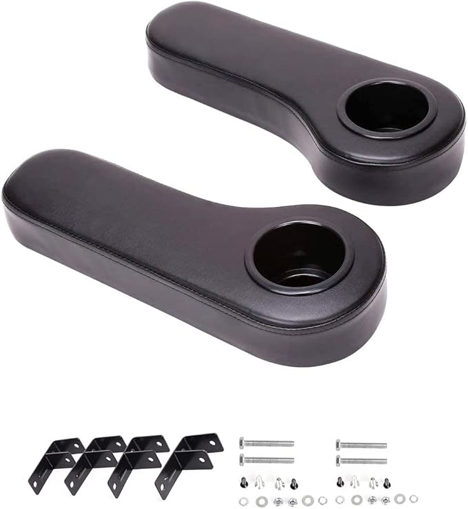 Golf Cart Rear Seat Arm Rests | No Drilling Required, Universal Arm Rest Fits on EZGO, Club Car, Yamaha Golf cart with Rear seat