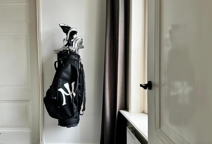 Wall Mount Golf Bag Stand for Storage, Golf Storage Organizer for Garage, Club Dock for Golfing Bag - Regular