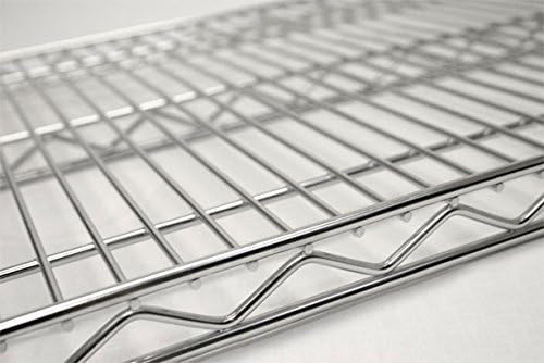 Omega Shelving Storage | 2 Tier Starter Shelving Unit 36" Deep x 72" Wide x 36" High - 800 lb Weight Capacity per Shelf, Adjustable Wire Shelving, Tool-Free Assembly |Chrome Shelving