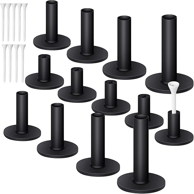 Sosation 23 Pieces Rubber Golf Tees Set Tees Holders for Driving Range Mats Value Rubber Ball Seat for Golf Hitting Mats and Indoor Outdoor Training Mixed Size 1.5 2.3 2.7 3.1 3.5 Inch