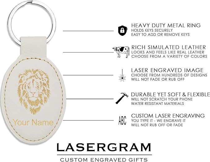 LaserGram Oval Keychain, Sunflowers, Personalized Engraving Included