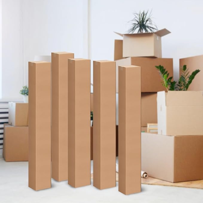 6x6x48 Inch Tall Corrugated Cardboard Boxes 15 Pack, 6"L x 6"W x 48"H Golf Club Shipping Boxes - Shipping, Moving, Packaging, Mailing, Storage Box for Home or Business