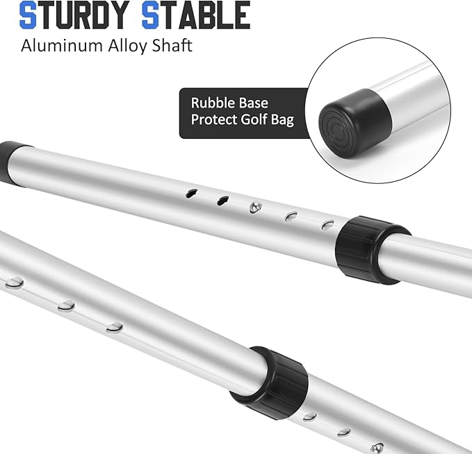 Portable Golf Travel Bag Support Pole, Umbrella Anti-Impact Support Cover Protector and Aluminum Alloy Rod, Golf Club Travel Bag Support System Protect Club