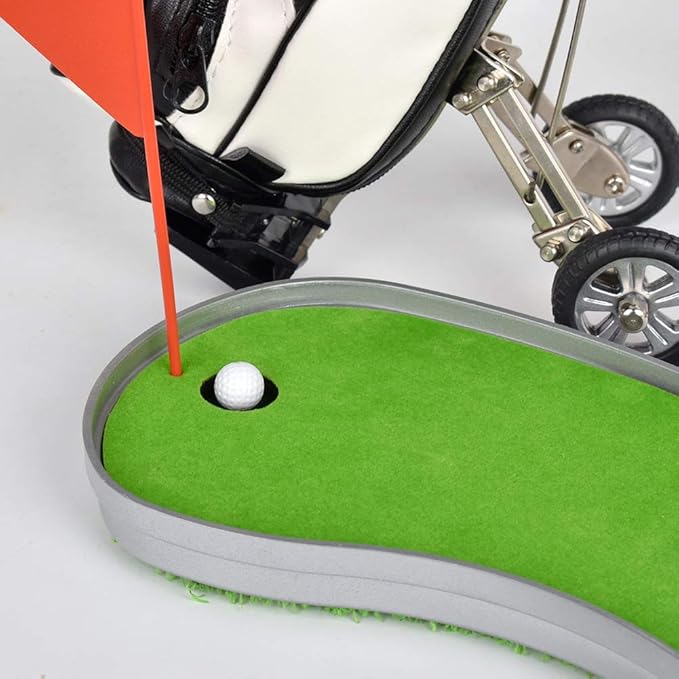 Golf Pen Holder with 3 Piece Pens Desktop Toys Decoration Entertainment Novelty Golf Pen