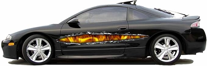 Ripped Metal Graphics Decal Set for Golf Carts, Fits EZGO, Club Car, Yamaha (Blue)