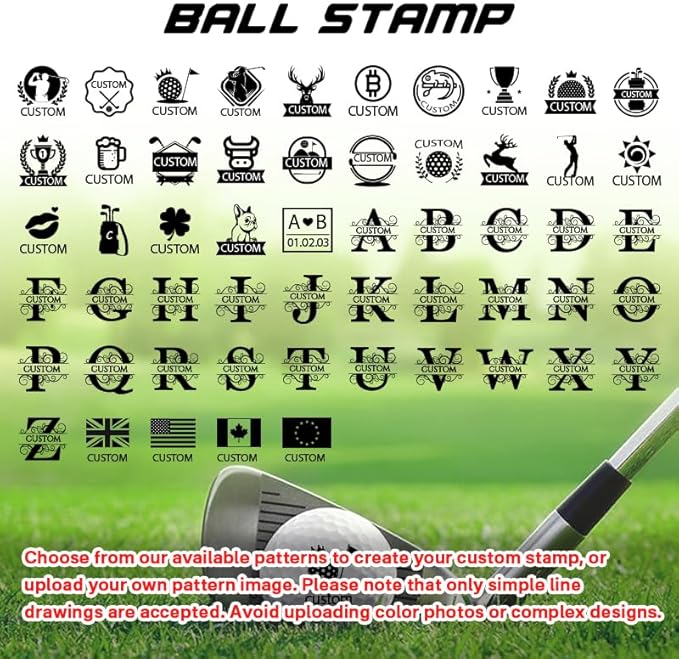 ORYG Custom Golf Ball Stamp - Personalized Long Lasting Golf Ball Marker with Ink Bottle - Easy Markings, Unique Golf Accessories Gift for Enthusiasts
