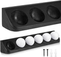 Wooden Golf Ball Display Case Black Ball Holder Wall Mount Stand Wall Mountable Shelf for Collector Sports Memorabilia Decoration Supplies (Black)