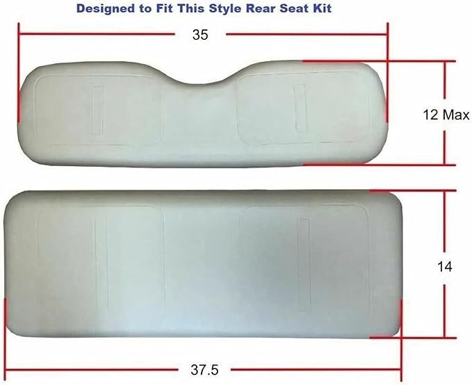 Huskey Parts Company 4PCS Brown Golf Cart Seat Covers Diamond Stitching for Club Car DS 2000.5-2013, Marine Grade Vinyl, Custom Fit, Staple On