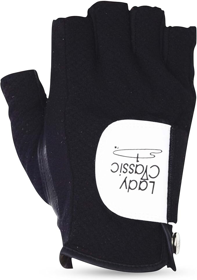 Copper Infused Golf Glove for Men – Black/Black – Compression Fit Arthritis Relief Non-Slip Grip Muscle & Joint Support – USGA Approved (Left/One Size)