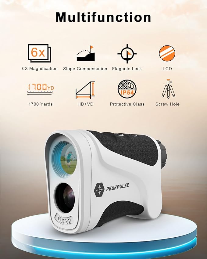Golf Rangefinder 650/1200/1700 Yards Range Finder Golfing 6X Magnification 0.5 Yard Accuracy Flag Pin Lock Vibration Fast Focus