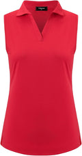 Womens Sleeveless Golf Polo Shirts Lightweight Tennis Sport Tops