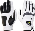 HIRZL Trust Hybrid Golf Glove– All Weather Mens Golf Glove (White/Black) | Nylon, Kangaroo Leather, Polyester | Ultimate Grip (Wet or Dry), Ergonomic Fit, Breathable, Sweat Free, Water Repellent