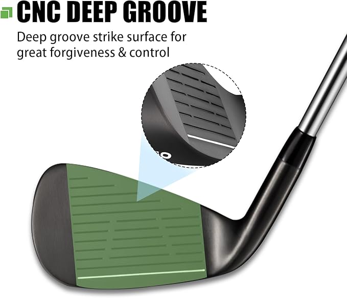 MAZEL WM-X1/2 Individual Men Golf Club Irons 1,2,3,4,5,6,7,8,9,Pitching Wedge,Approach Wedge,Sand Wedge with Graphite/Steel Shafts for Right Handed