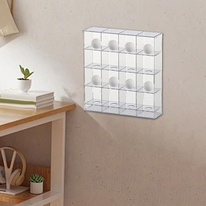 Acrylic Golf Ball Display Rack Storage Holder Case Collection Practical Gift Showcase Hanging Wall Mounted