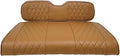 Huskey Parts Company 4PCS Brown Golf Cart Seat Covers Diamond Stitching for Club Car DS 2000.5-2013, Marine Grade Vinyl, Custom Fit, Staple On