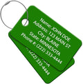 Multi Pack Customized Tavel ID Tag - Luggage Tag - Golf Bag ID - Personalized ID Travel Tag - Imprinted Luggage Tag - Luggage, Bikes, Sport Equipment and More. (6)