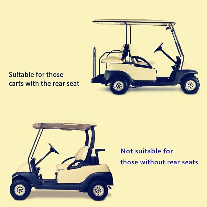 Golf Cart Rear Seat Arm Rests | No Drilling Required, Universal Arm Rest Fits on EZGO, Club Car, Yamaha Golf cart with Rear seat