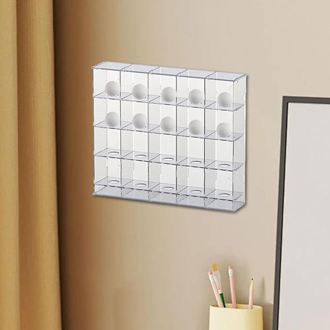 Acrylic Golf Ball Display Rack Storage Holder Case Collection Practical Gift Showcase Hanging Wall Mounted