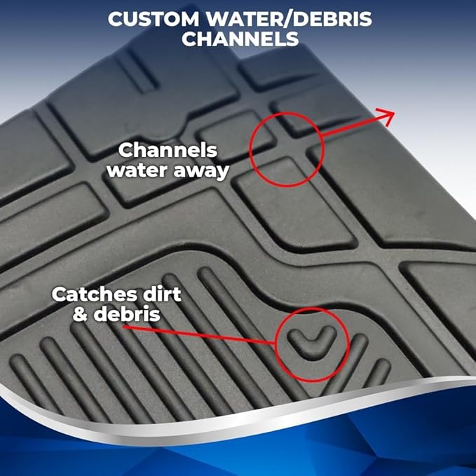 Shield Family/Club Clean Golf Cart Floor Mat - Fits Club Car E-Z-GO RXV Model - New & Improved - Only Golf car Mat to Meet 6 ASTM Standards - Industry Standard Golf Cart Mat - Golf Car Mat 8mm Thick