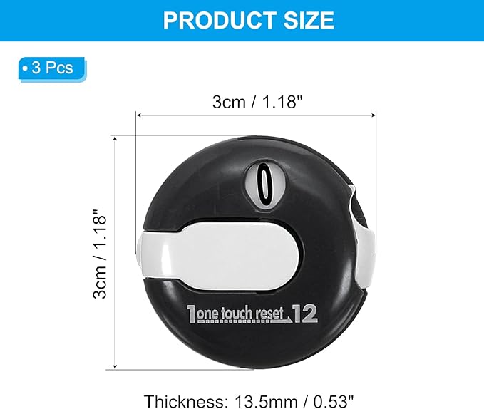PATIKIL Golf Score Counter Mini Golf Shot Stroke Attachment Counter Clicker Clip for Golfers Glove Bag Hat