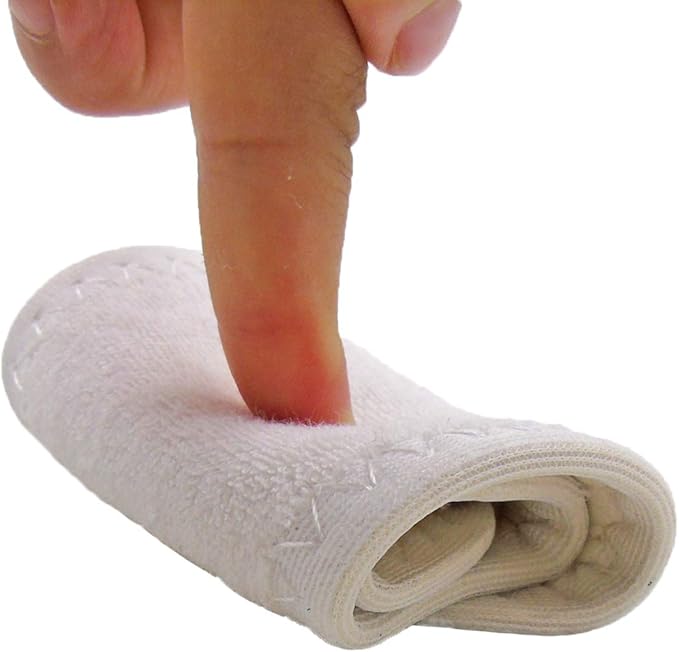 Happystep Cotton Terry Cloth Insoles, Barefoot Shoe Inserts, Sweat Absorption, Odor Control, Moisture-Wicking, Washable and Reusable, Zero Drop Shoe Insoles, 2 Pairs of White (Women Size 10)