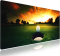 Wknoon. Extra Large Gaming & Office Mouse Pad (31.5" x 11.8") – Golf Ball Near Hole Golf Field, Premium XXL Desk Mat with Durable Stitched Edges & Smooth Fabric Surface & Anti-Slip Rubber Base