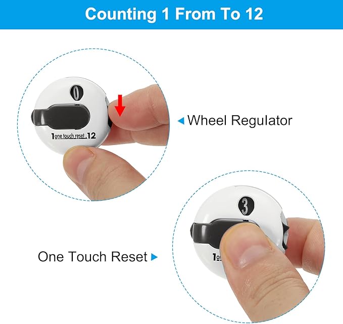 PATIKIL Golf Score Counter Mini Golf Shot Stroke Attachment Counter Clicker Clip for Golfers Glove Bag Hat