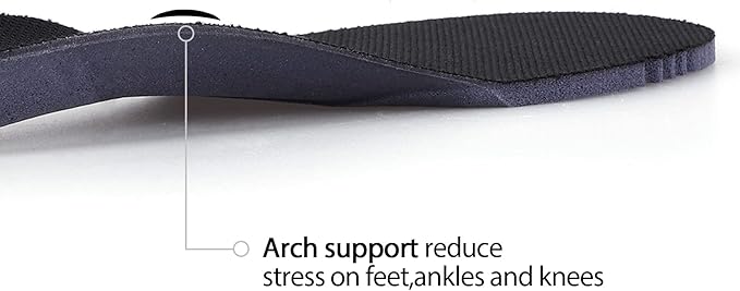 Insoles for Mens Memory Foam Shoe Inserts,Replacement Insoles for Work Boot Running Shoes-Shock Absorption and Cushion for Feet Relief,Comfort Inner Soles for Everyday Use Black 42EU/US9