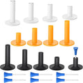 12 Pieces Golf Range Tees Set Rubber Golf Tees for Mats Driving Range 6 Pieces for Practice Mat Mixed Size