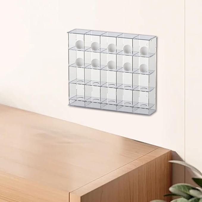 Acrylic Golf Ball Display Rack Storage Holder Case Collection Practical Clear Golfball Supplies Wall Mounted Golfball Holder