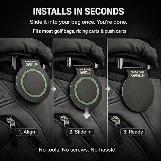Magnetic Golf Landing Pad – Industrial Steel Core, Universal Fit for All Golf Bags, Soft-Safe Protection Layer – Secure Mount for Magnetic Golf Towels, Rangefinder & Accessories