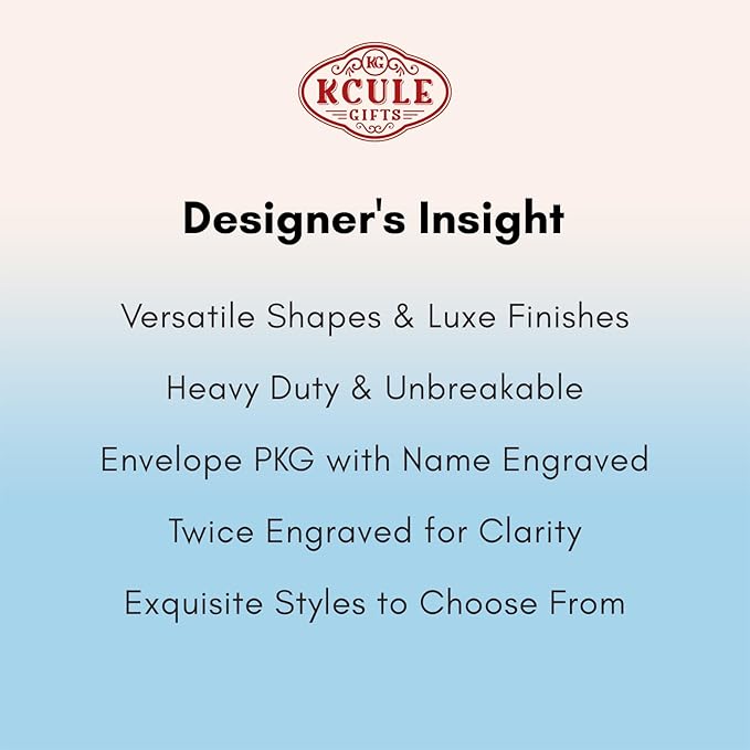 Personalized Luggage Tags for Suitcases - Stainless Steel Custom Luggage Tags for Backpacks & Bags, Sturdy, Waterproof & Heavy Duty (Rose Gold/Round)