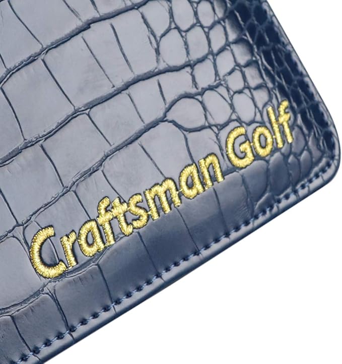 Craftsman Golf Crocodile Pattern Golf Scorecard Holder and Yardage Book Cover Case Protector Also Accept Custom Order with Your Name Stitched Customization Version