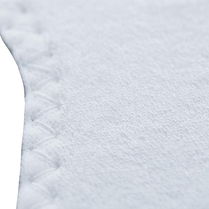 Happystep Cotton Terry Cloth Insoles, Barefoot Shoe Inserts, Sweat Absorption, Odor Control, Moisture-Wicking, Washable and Reusable, Zero Drop Shoe Insoles, 2 Pairs of White (Women Size 9)