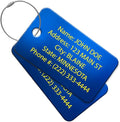 High Visibility Multi Pack Customized Tavel ID Tag - Luggage Tag - Golf Bag ID - Personalized ID Travel Tag - Imprinted Luggage Tag - Luggage, Bikes, Sport Equipment and More. (6)