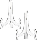 2 Pieces, 9.8 Inches Clear Acrylic Easels Display Stands/Plate Stands for Display Photos Holder Picture Frames or Other Items at Weddings, Birthdays, Home Decoration, Tables