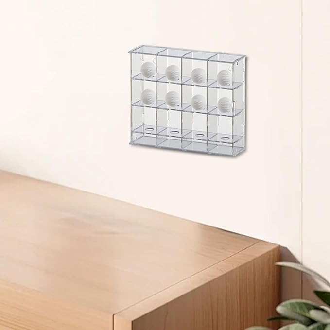 Acrylic Golf Ball Display Rack, Golfball Holder, Easy to Install Practical, Golfball Supplies Showcase Wall Mounted