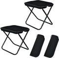 Collapsible Stool 2 Pack, Portable Chair, Lightweight Portable Stool for Adults, Portable Chairs for Adults, Holds Up to 220LBS, Ideal for Camping, Hiking, Outdoors, and Events