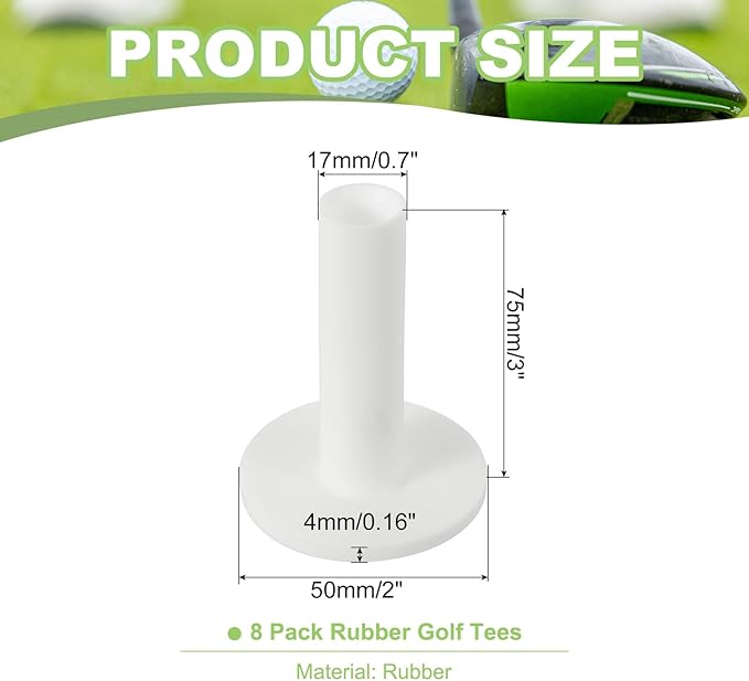 PATIKIL Rubber Golf Tee, Golf Practice Tees Training Driving Range Tee Stable Golf Ball Holder for Outdoor Indoor Hitting Mat