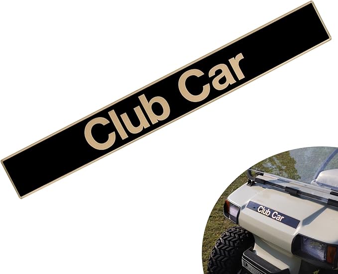 Golf Cart Replacement Name Plate, Suitable for Club Car DS & Carryall Golf Cart, Stricker Replace OEM#: 1014198