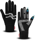 Aegend Lightweight Winter Gloves for Men Women, Warm Running Gloves Touchscreen Thermal Glove Liners for Cold Weather Driving, Cycling & Hiking, Non-Slip, Elastic Cuff, Stretchy, Durable