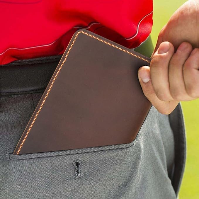 Leather Golf Scorecard Holder, Handstitched, Golf Gifts, Yardage Book Holder, Leather Gifts, Gifts For Dad, Gifts For Golfers, Personalized Customized Gifts