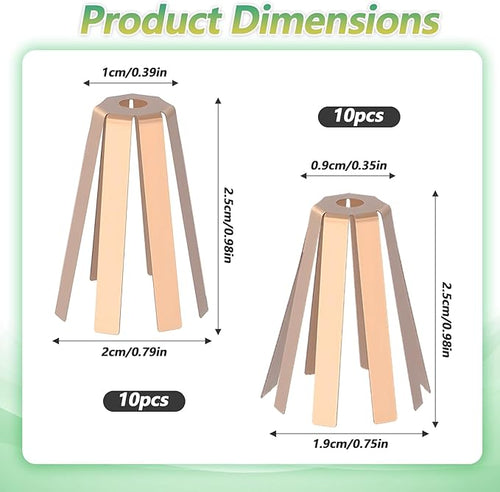 10Pcs Universal Brass Golf Shaft Adapter Shims, Fits .335, .350, .355, .370 Iron Shafts, Golf Ferrules for Golfs Enthusiasts, Professionals
