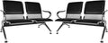 Kinfant Waiting Room Chairs - Reception Guest Bench for Airport Hospital Bank Salon Barber (PU-Black)